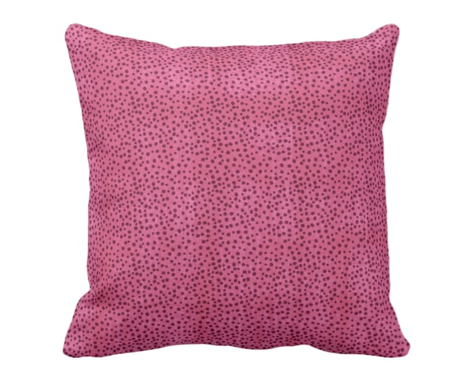 Confetti Dots Throw Pillow or Cover, Magenta Print 16, 18, 20, 22, 26" Sq Pillows/Covers Dark/Bright Pink Abstract/Modern/Allover/Dot/Spots