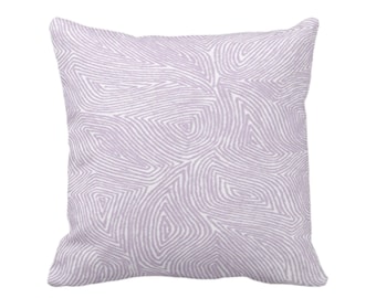 OUTDOOR Sulcata Geo Throw Pillow or Cover, Dusty Purple & White 14, 16, 18, 20, 26" Sq Pillows/Covers, Abstract Modern Geometric/Lines Print