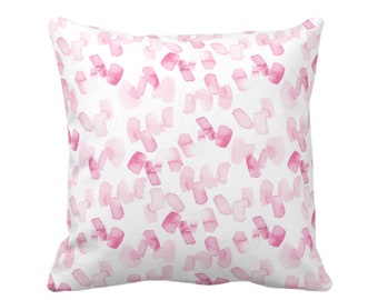 Watercolor Confetti Pillow Cover, Pink Abstract Print, Modern Throw Pillow