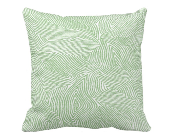 OUTDOOR Sulcata Geo Throw Pillow or Cover, Cactus Green/White 16, 18, 20, 26" Sq Pillows/Covers Abstract/Modern/Geometric/Tribal Print