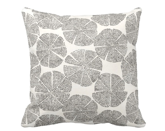 OUTDOOR Block Print Geo Throw Pillow or Cover, Charcoal/Off-White 14, 16, 18, 20, 26" Sq Pillows/Covers, Block/Batik/Boho/Print/Pattern