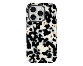 SALE Tortoise Shell iPhone 12 Tough Protective Cover, Bone/Off-White Printed Tortoiseshell