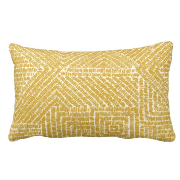 Yellow Lumbar Pillow Etsy