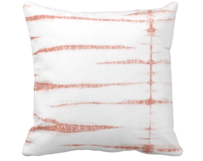 Subtle Stripe Throw Pillow or Cover, Pink/White 14, 16, 18, 20 or 26" Sq Pillows or Covers, Shibori/Lines/Striped Print, Dusty/Blush