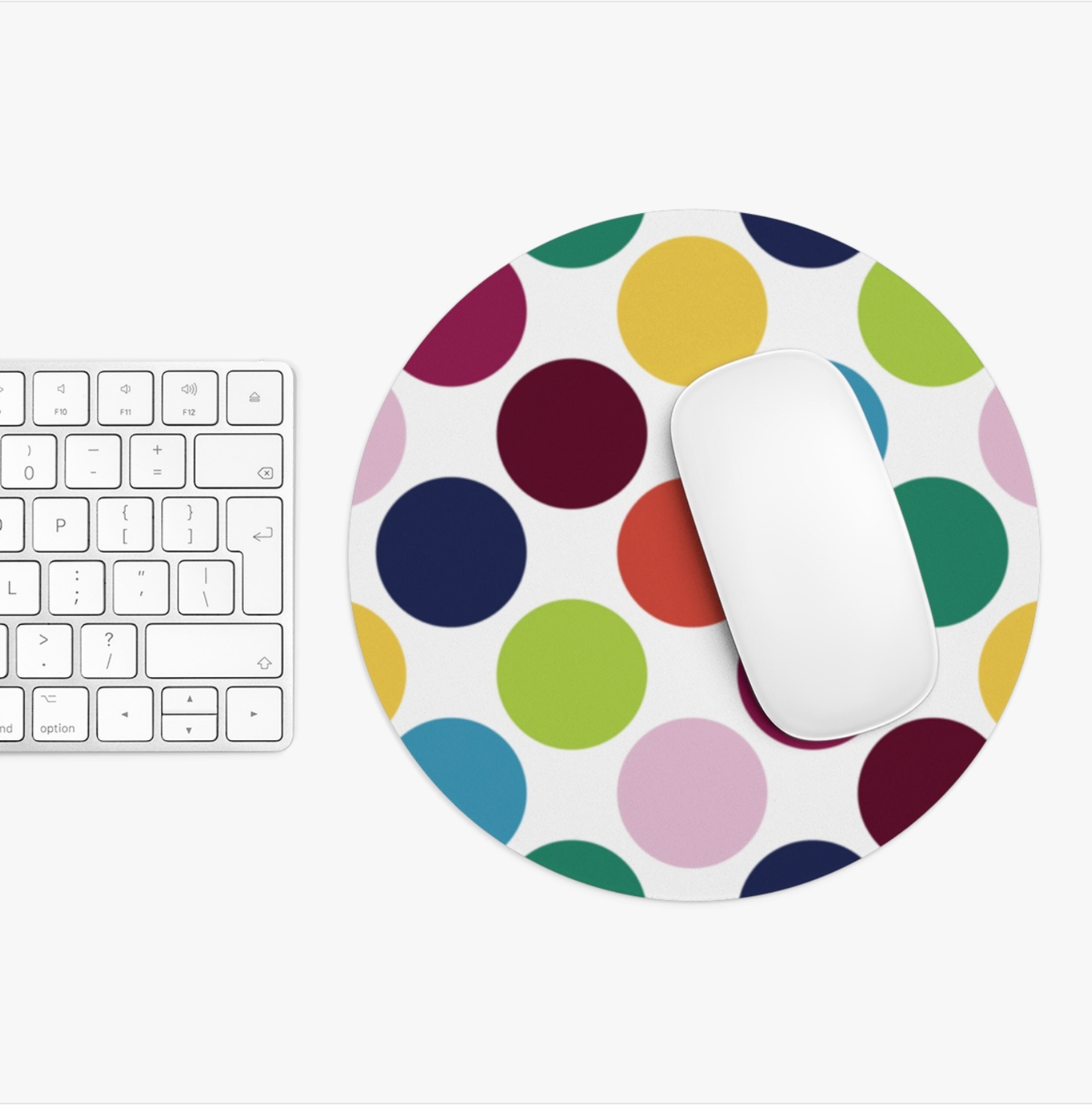 Big Dots Color, Mouse Pad/Mousepad, Rectangle or Round Colorful Modern ...