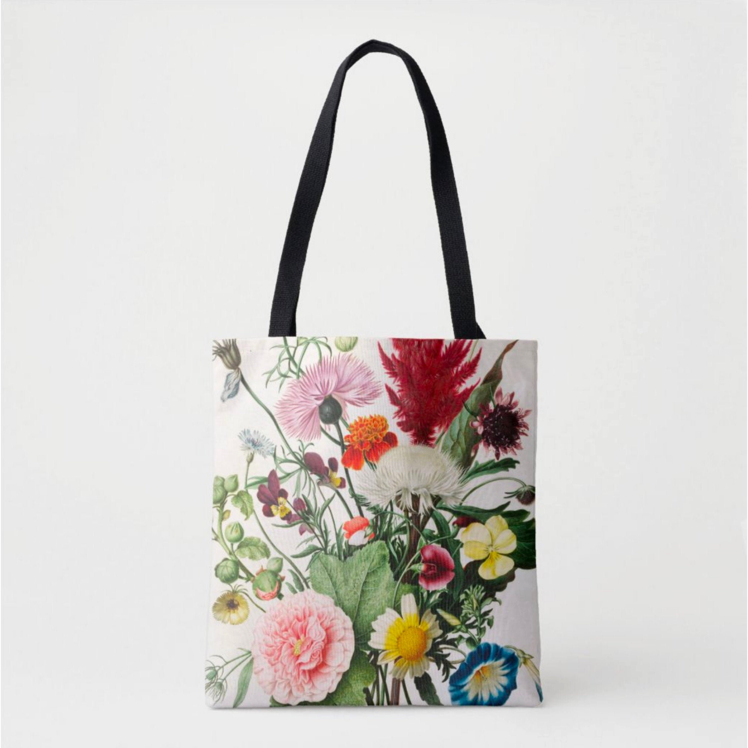 Botanical Themed Tote Bag & Pouch Set - Dishique