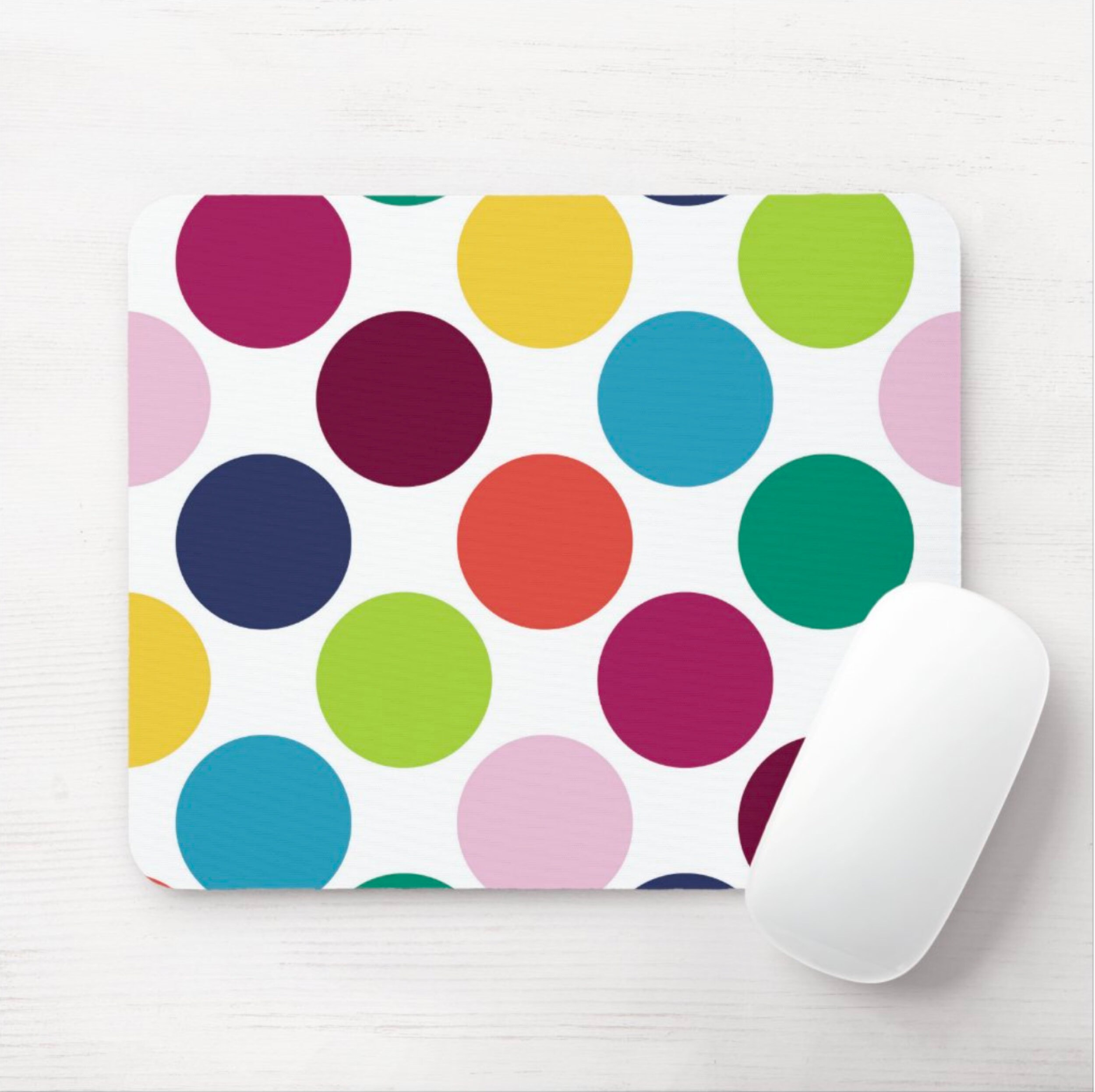 Big Dots Color, Mouse Pad/Mousepad, Rectangle or Round Colorful Modern