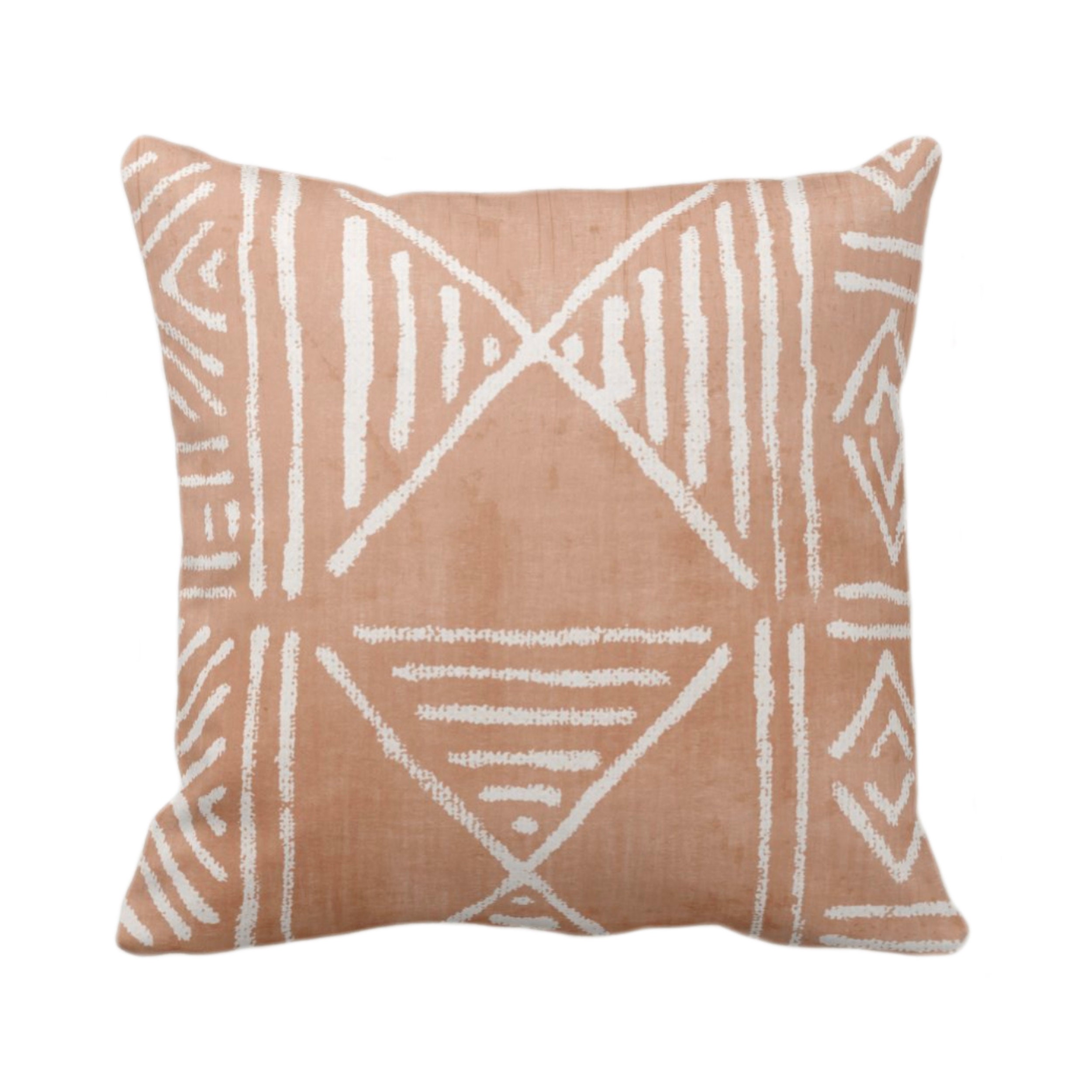 OUTDOOR Mud Cloth Printed Throw Pillow/Cover, Adobe Clay 16, 18, 20, 26