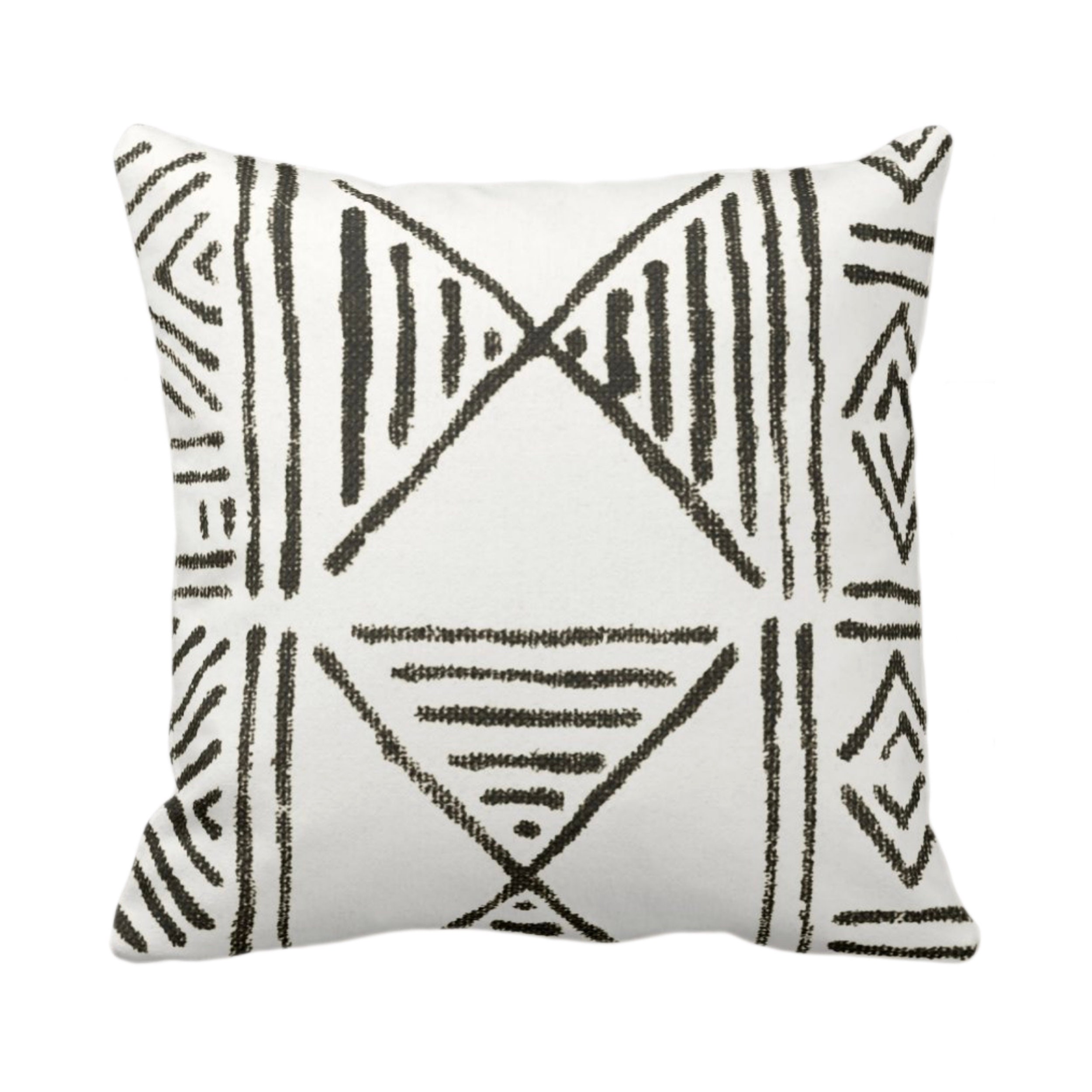 Authentic African Mud Cloth Ivory Mud Cloth Pillow Cover Mudcloth Pillow Cover Solid Mudcloth Throw Pillow
