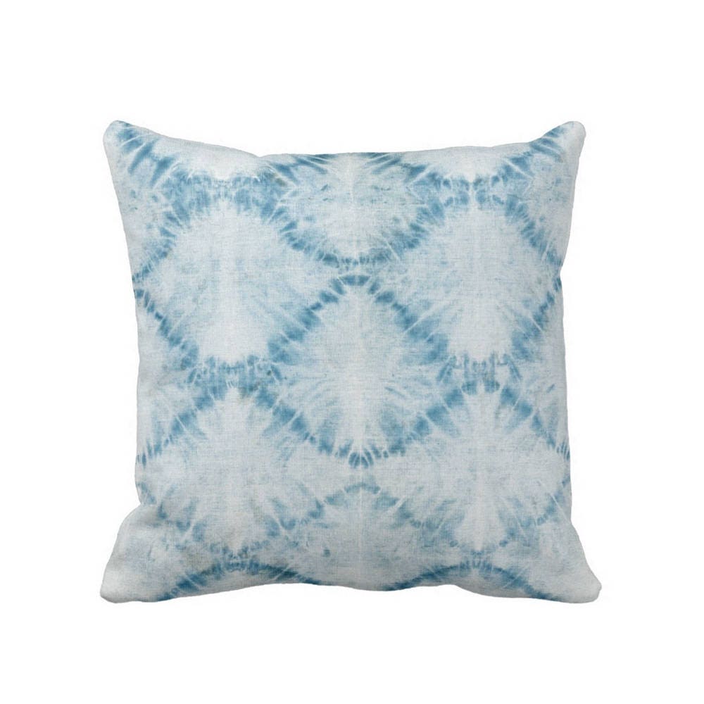 OUTDOOR Indigo Mud Cloth Printed Throw Pillow or Cover, Light Blue 14