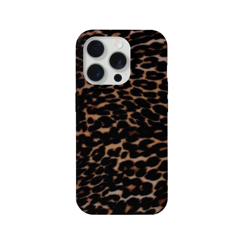 Dark Leopard iPhone 15, 14, 13, 12, 11, X P/Pro/Plus/Max MAGSAFE, Snap Case or TOUGH Protective Cover, Animal/Cheetah/Cat Print/Pattern image 1