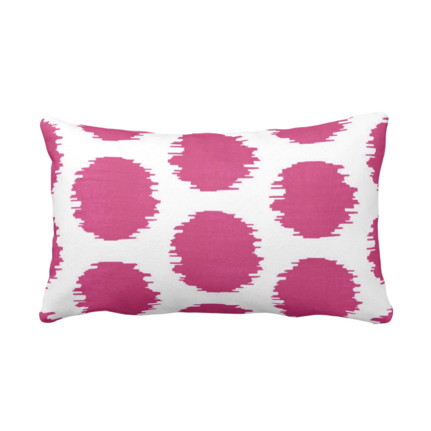 Ikat Dot Throw Pillow Or Cover Magenta White 14 X 20 Lumbar
