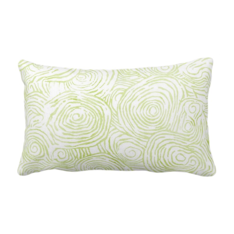 OUTDOOR READY 2 SHIP Watercolor Faux Bois Throw Pillow Cover Wasabi 14 x 20 Lumbar Covers Green Painted ModernGeo Print