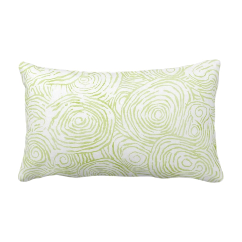 OUTDOOR READY 2 SHIP Watercolor Faux Bois Throw Pillow Cover Wasabi 14 x 20 Lumbar Covers Green Painted ModernGeo Print