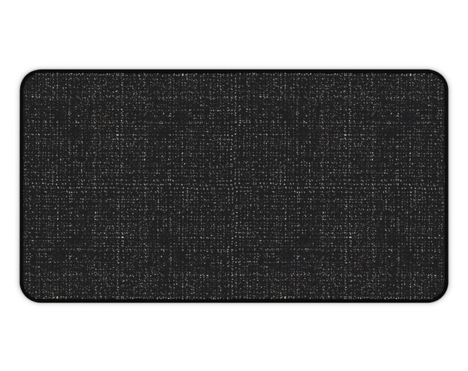 Printed Tweed Desk Mat/Keyboard Mat/Pad, Black/Multi Minimal/Modern Print/Pattern, Lines/Geo/Abstract/Lined/Stripes/Striped