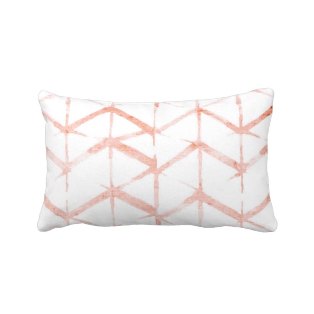Shadow Chevron Print Throw Pillow Or Cover Pink Sand White 14 X