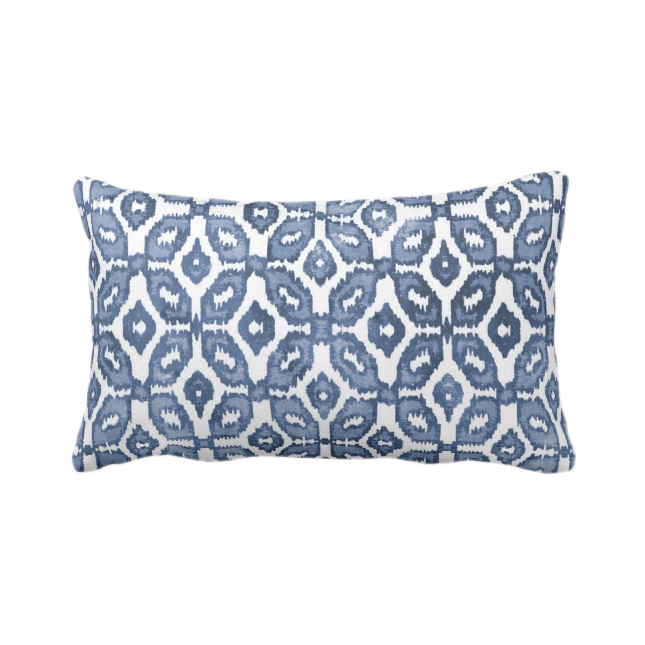 OUTDOOR Navy Ikat Throw Pillow or Cover Square and Lumbar Pillows covers Blue white Geometric diamonds diamond trellis geo Print Etsy Canada