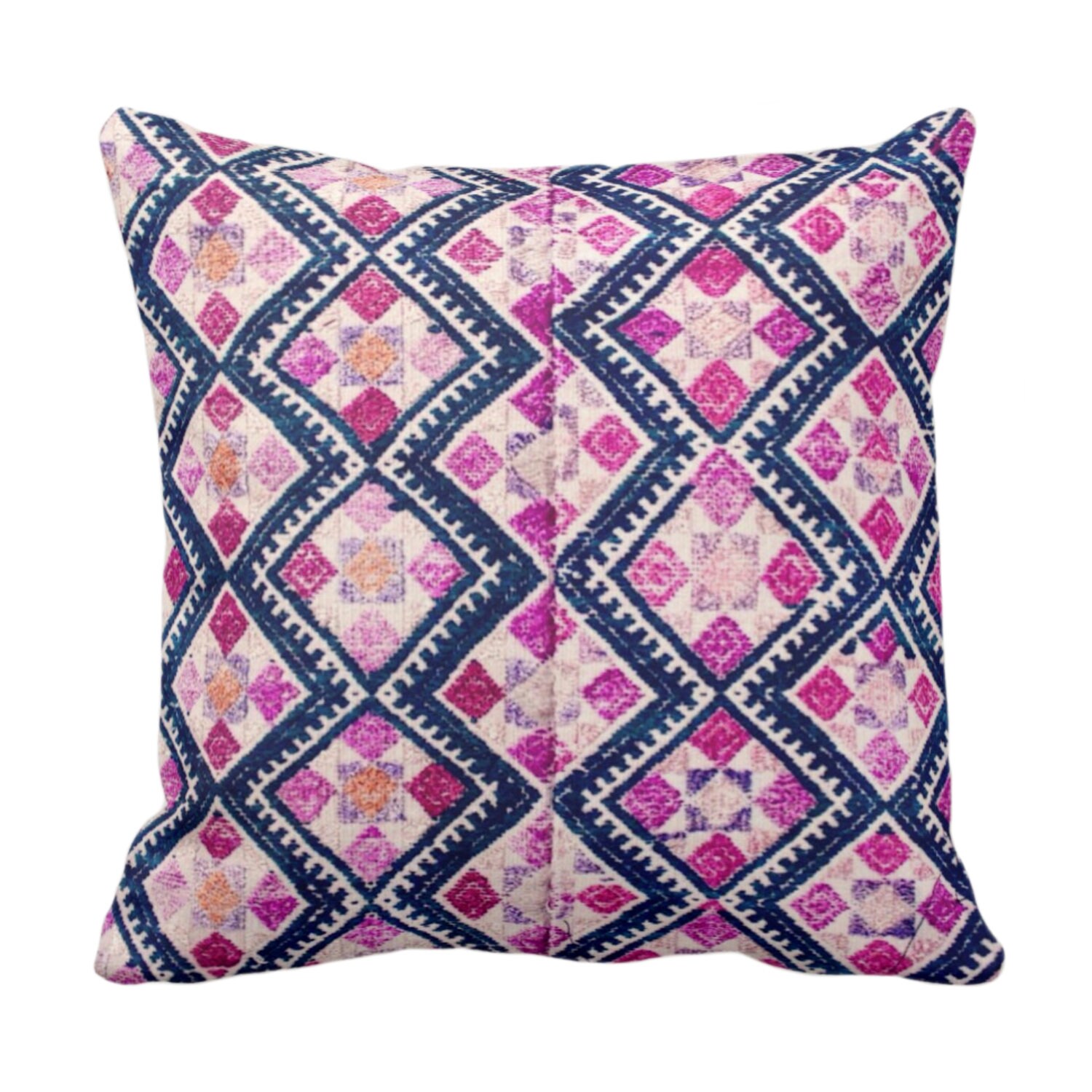 Outdoor Chinese Wedding Blanket Printed Throw Pillow Cover Navy