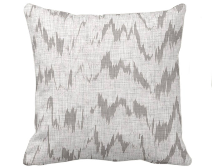 Abstract Moire Throw Pillow or Cover, Neutral Gray 14, 16, 18, 20, 26" Sq Pillows/Covers, Taupe Modern/Wave/Flame/Art/Minimalist Print
