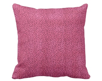 OUTDOOR Confetti Dots Throw Pillow or Cover, Magenta Print 14, 16, 18, 20, 26" Sq Pillows/Covers, Dark Pink Modern/Abstract/Boho/Geo Print