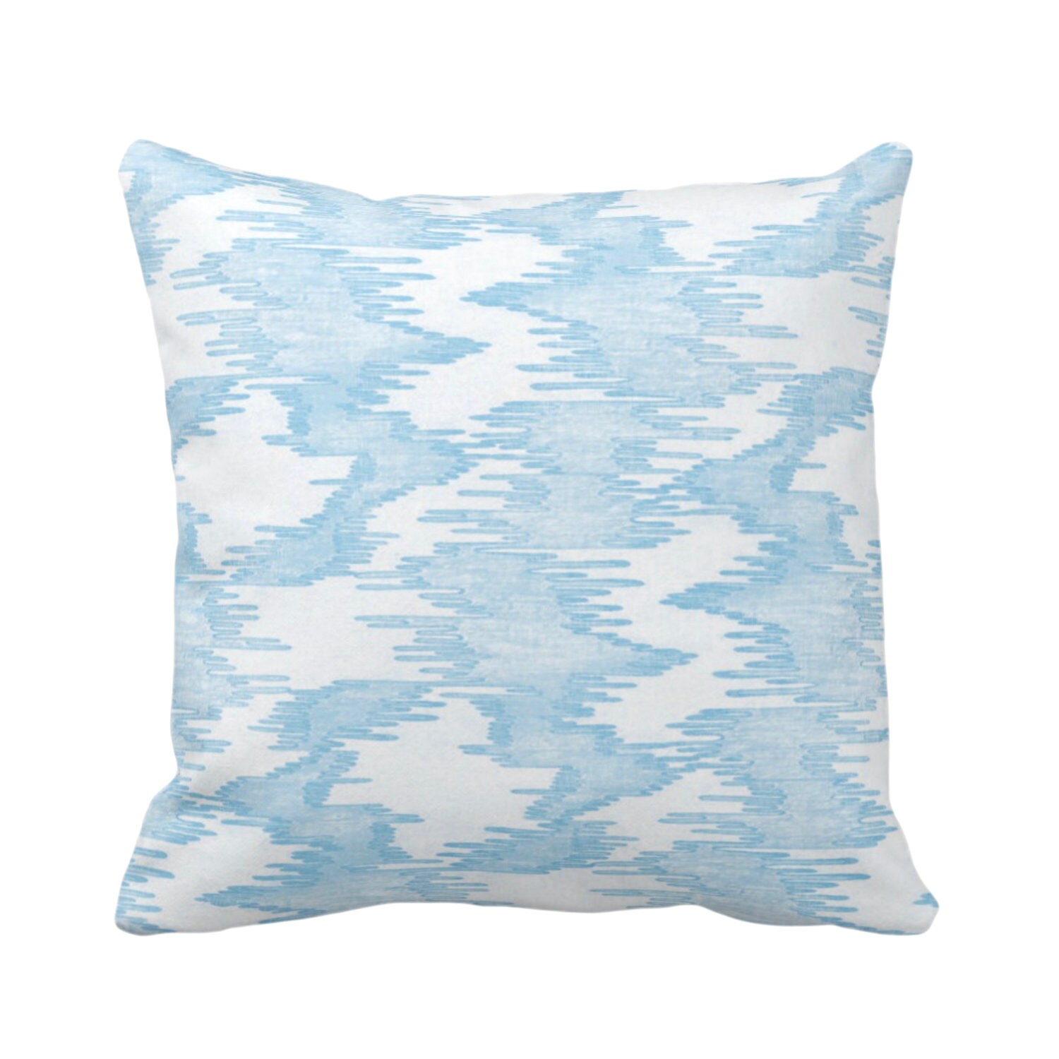 OUTDOOR Ikat Print Throw Pillow or Cover Blue/White 14 16 Etsy