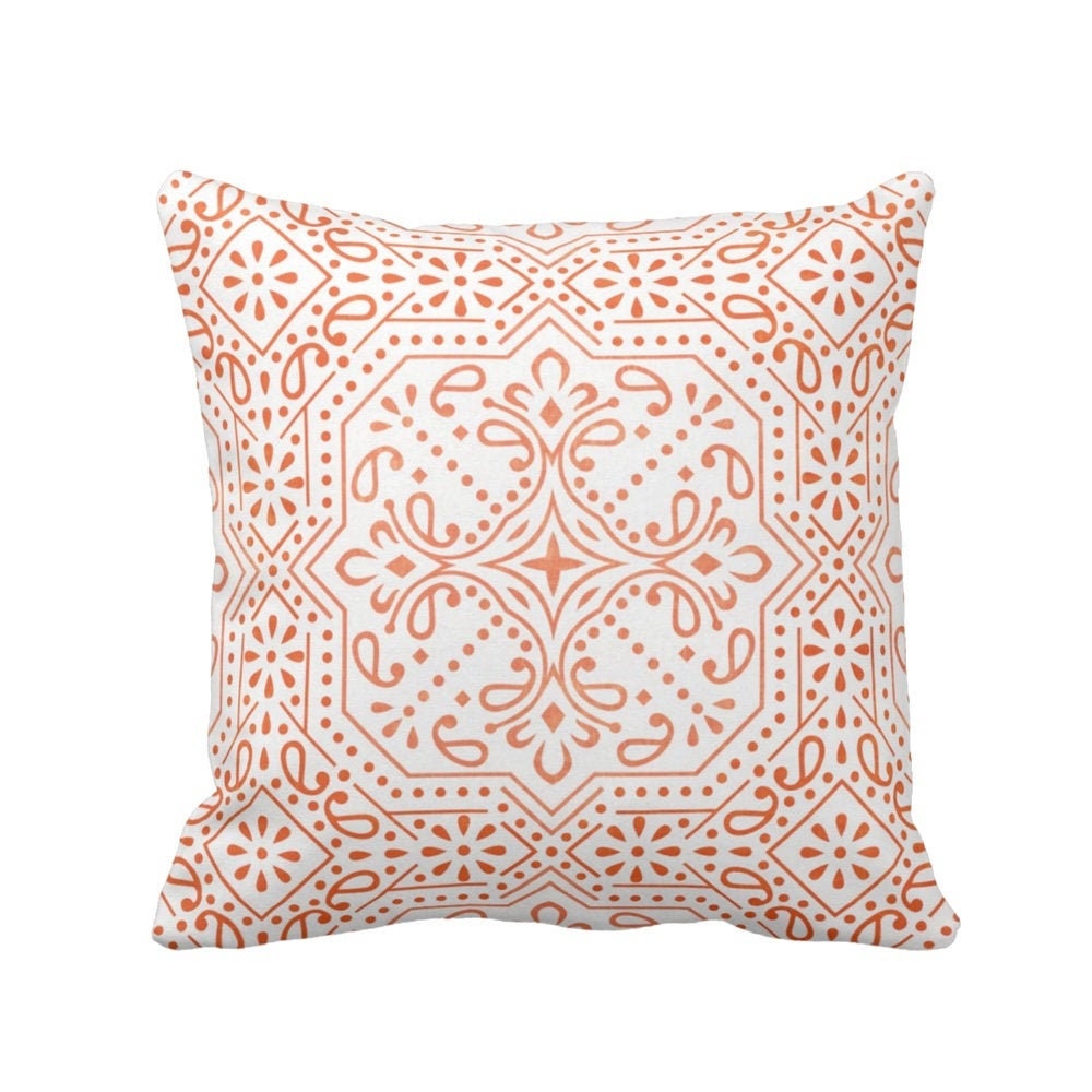 OUTDOOR Diamond Geo Throw Pillow or Cover Dusty Pink Geometric/Batik/Geo/Tribal Print/Pattern Rosewood 14 x 20 Lumbar Pillows/Covers