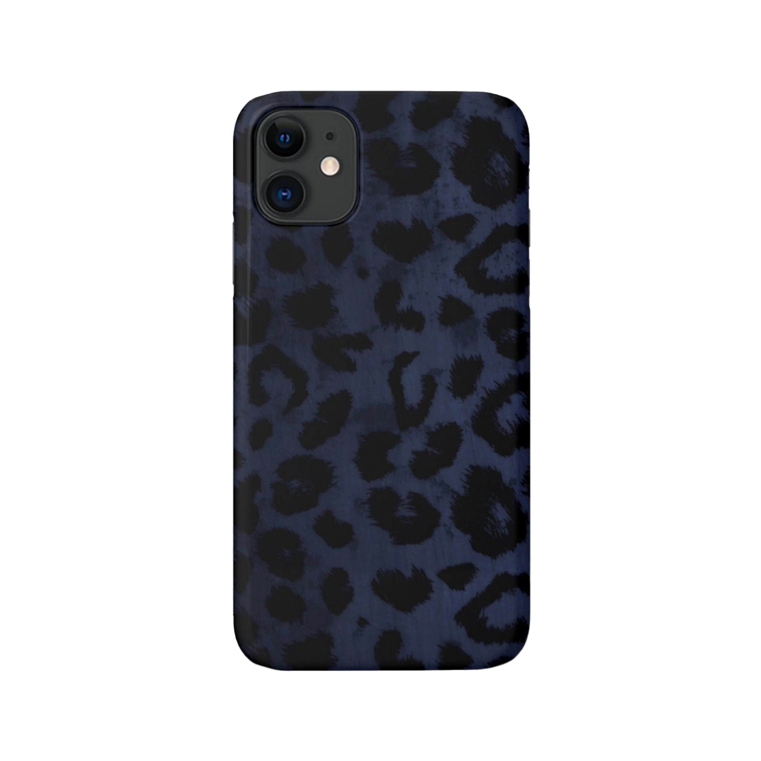 Navy Leopard Iphone 12 11 Xs Xr X 7 8 Pro Max Mini P Plus Snap Case Or Tough Protective Cover Blue Black Animal Print Pattern Galaxy