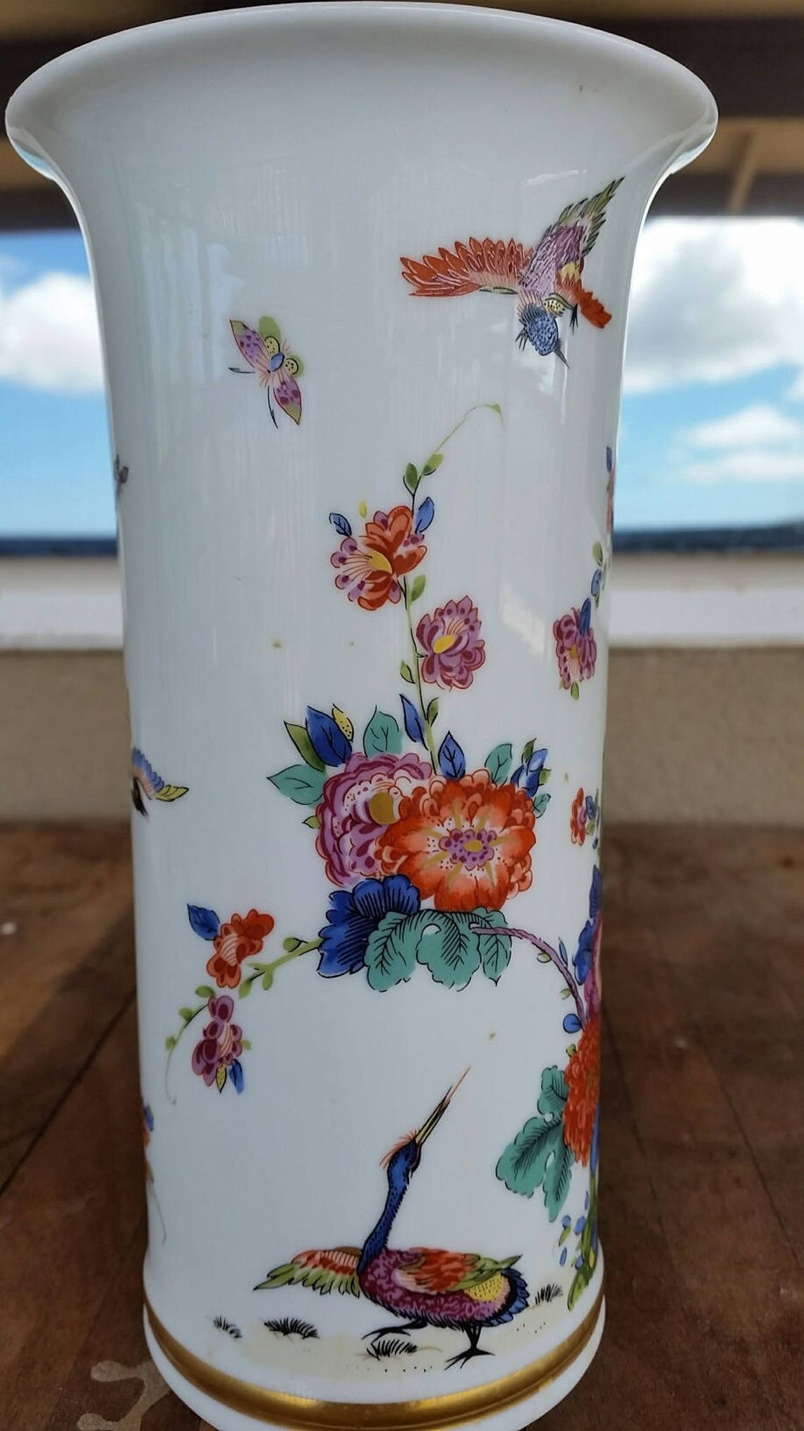 Vintage Lenox Saxony Vase Hand Made Hand Painted Trimmed in Etsy
