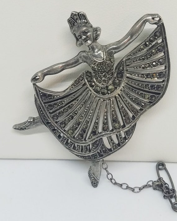 Ballerina Brooch, Sterling Silver Ballerina Brooch