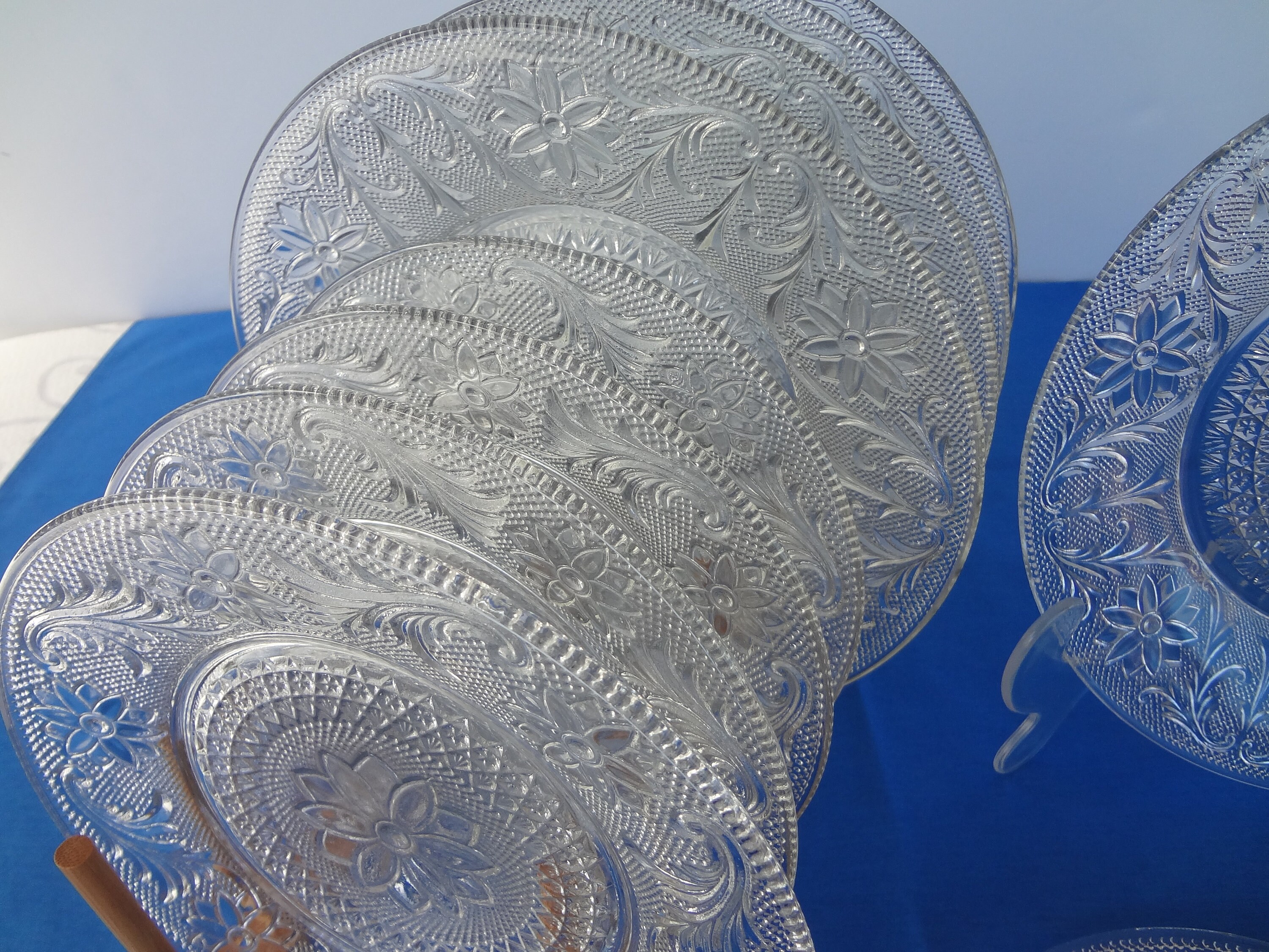 Indiana Glass Sandwich Plate, Floral Depression Glass - Etsy