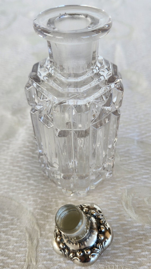 Antique Brilliant Cut Crystal Perfume Bottle,  La… - image 8