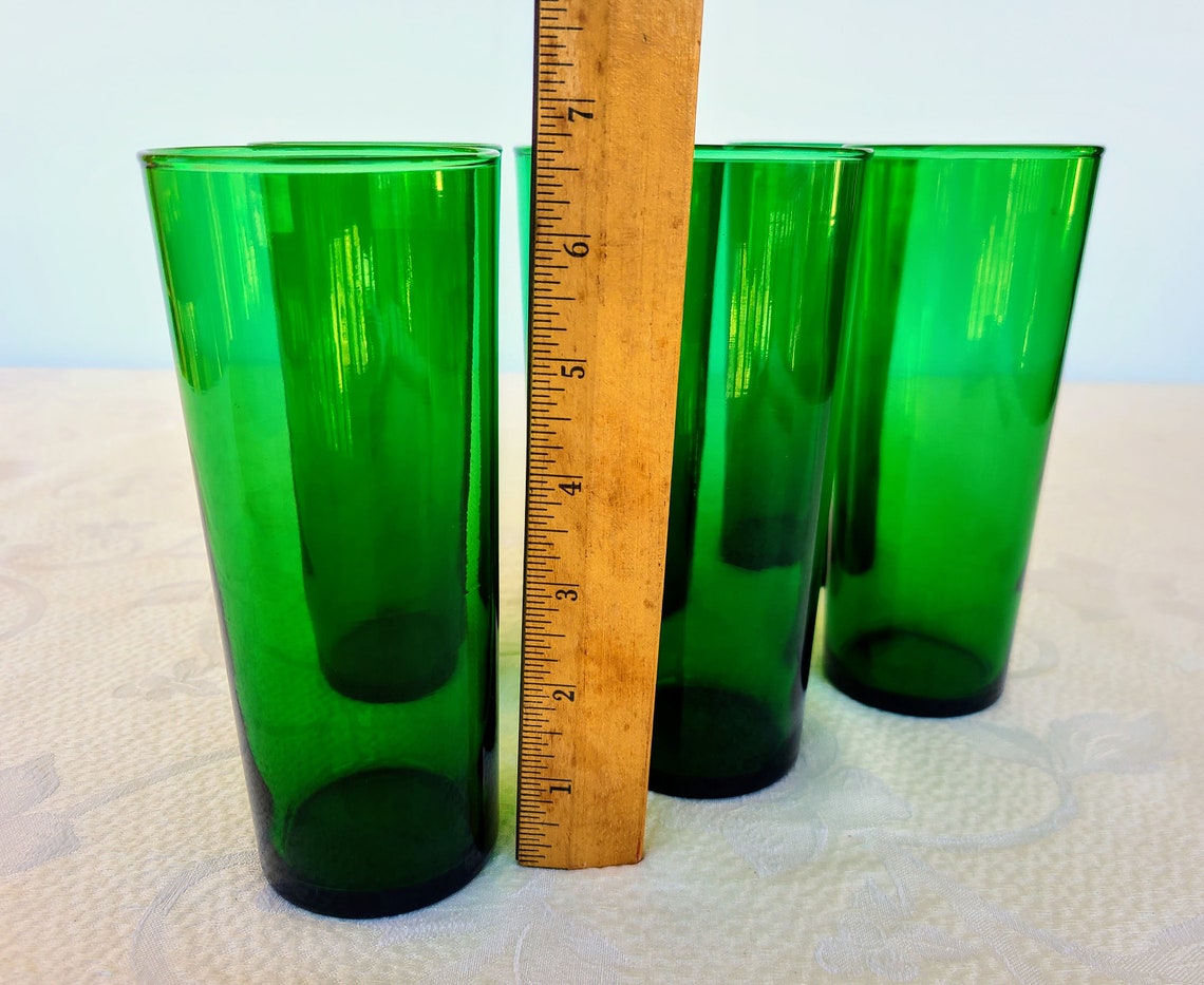 vintage green tea glasses