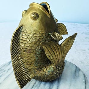 Brass Koi Fish Vase - Etsy