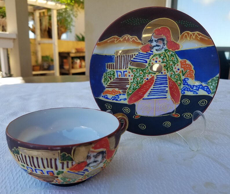 Vintage Japanese Moriage Satsuma Tea Set Bone China Tea Pot Etsy