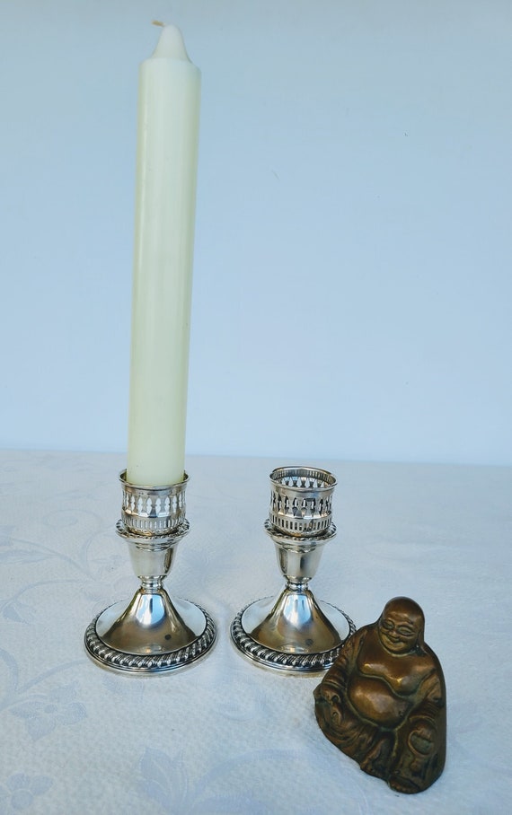 Rogers sterling shop silver candle holders