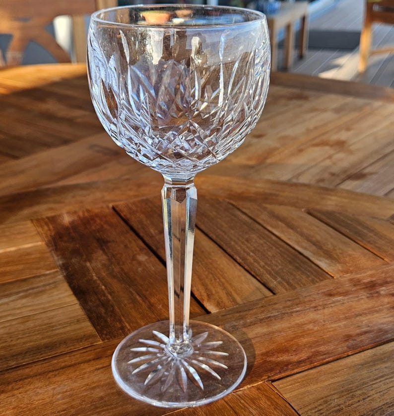 Vintage Lismore Hand Blown Crystal Hock Wine Glass by Waterford, - Etsy