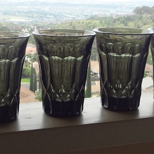9 Vintage Noritake Perspective Smokey Gray Tumblers
