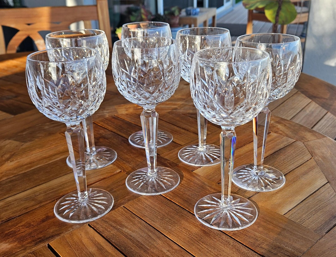 Vintage Lismore Hand Blown Crystal Hock Wine Glass by Waterford, - Etsy