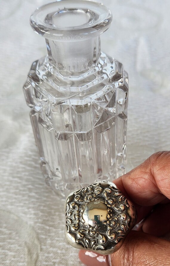 Antique Brilliant Cut Crystal Perfume Bottle,  La… - image 7