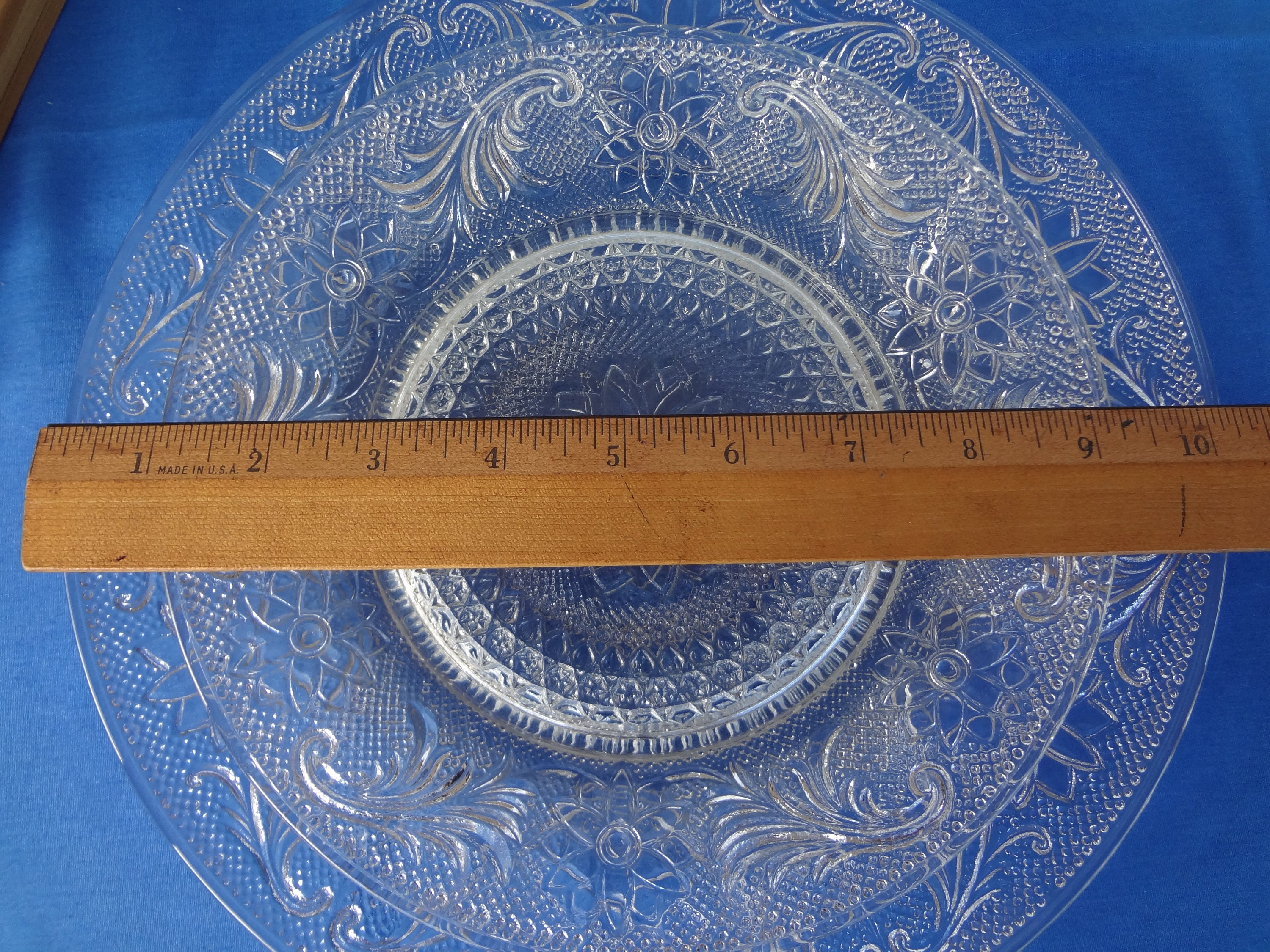 Indiana Glass Sandwich Plate, Floral Depression Glass - Etsy