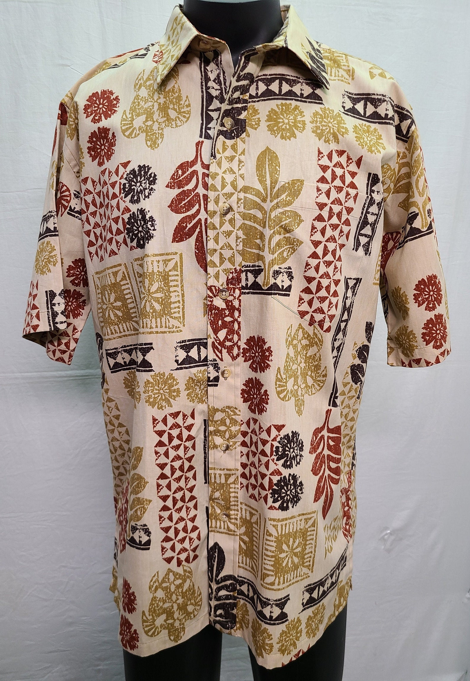 Vintage Aloha Shirt by ONO Size Large Etsy