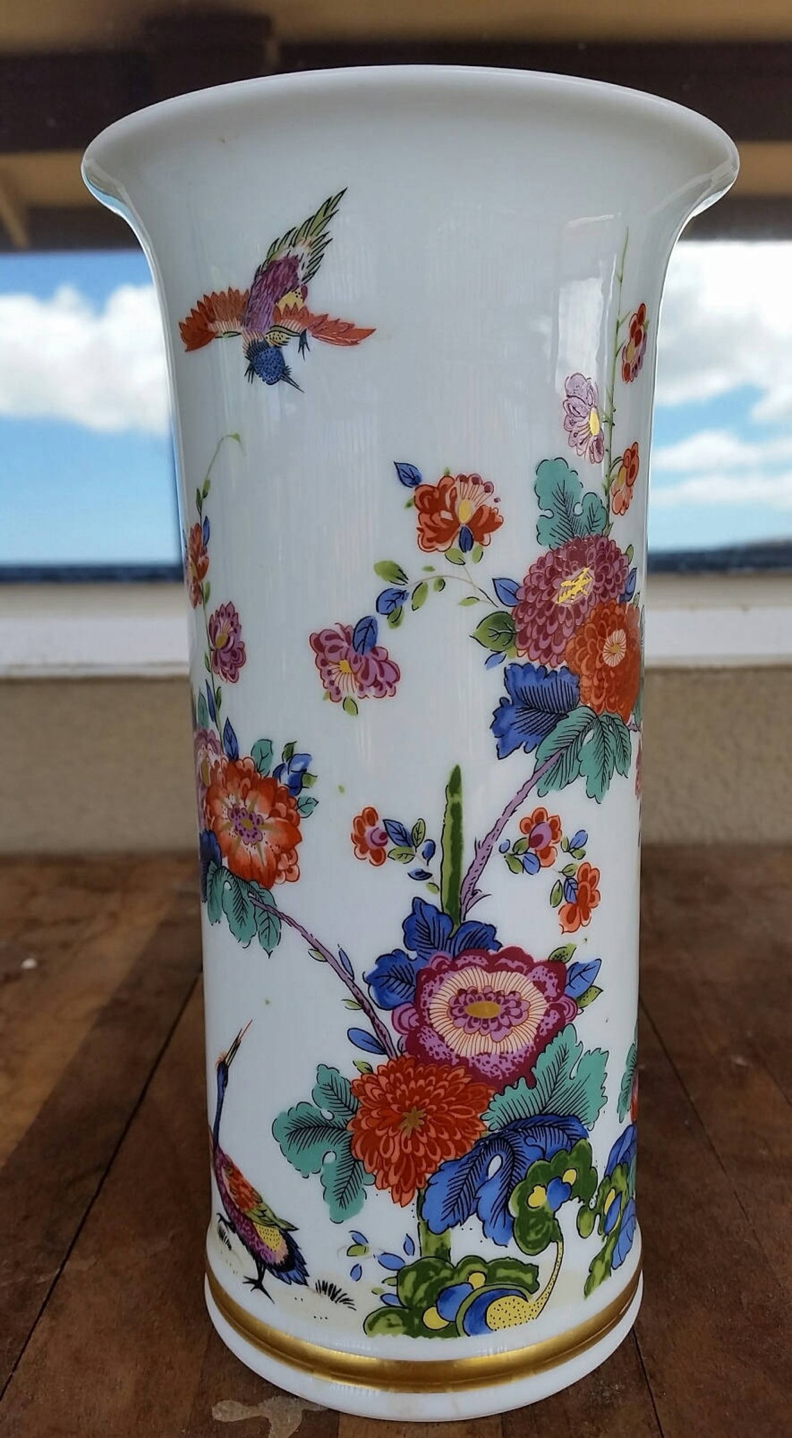 Vintage Lenox Saxony Small Vase Hand Made Hand Painted Etsy