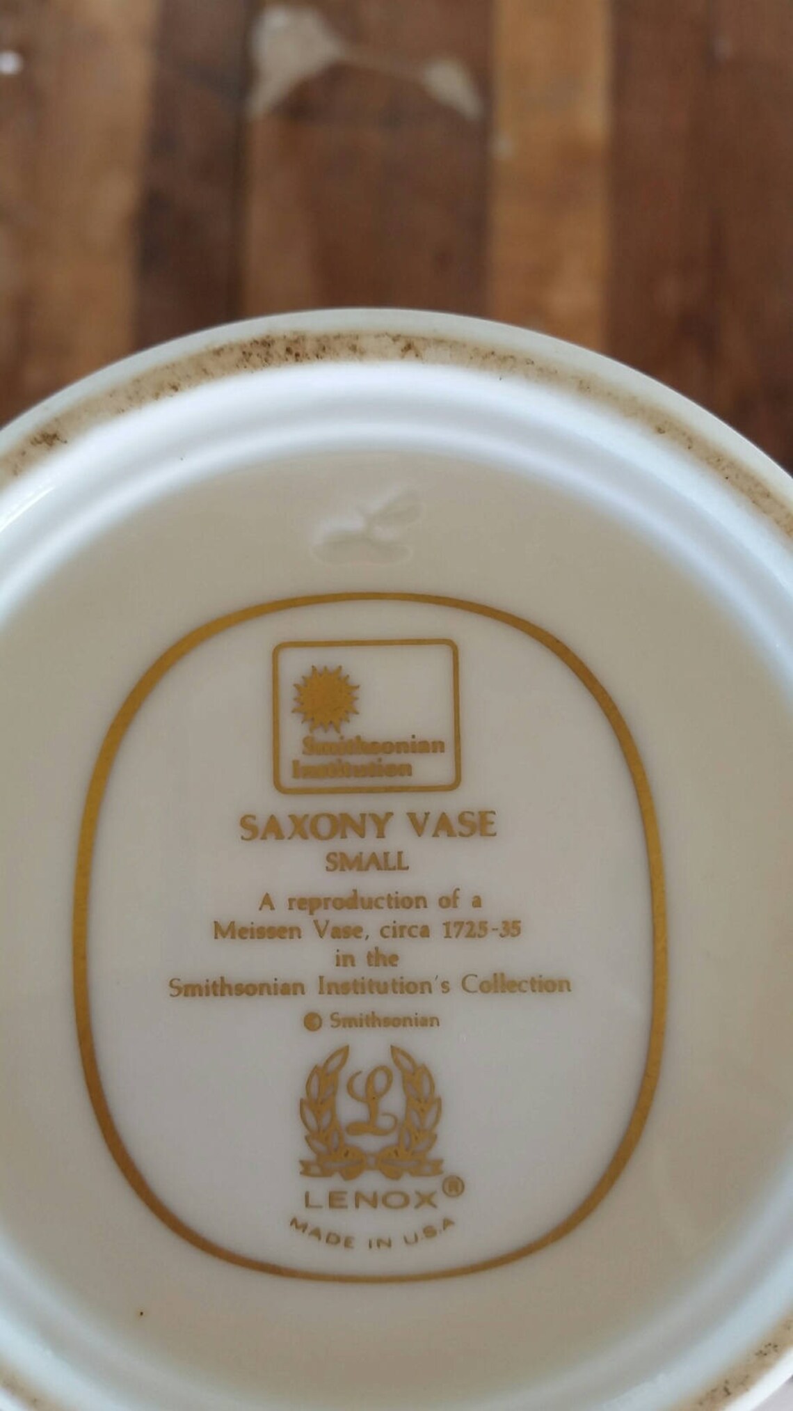 Vintage Lenox Saxony Vase Hand Made Hand Painted Trimmed in Etsy