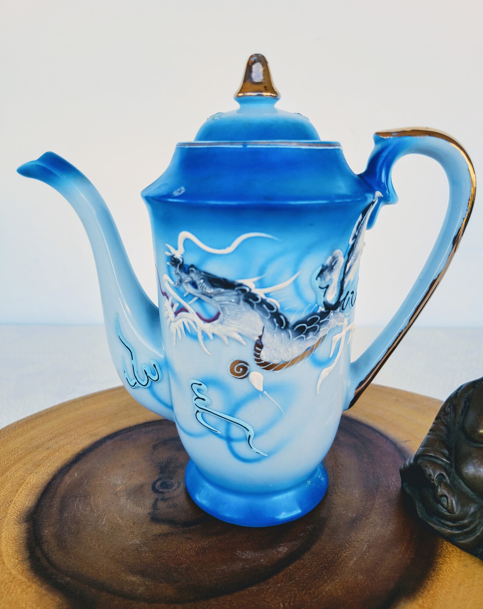 Vintage Embossed Dragon Tea Pot Dragon Ware Porcelain Tea Pot Etsy