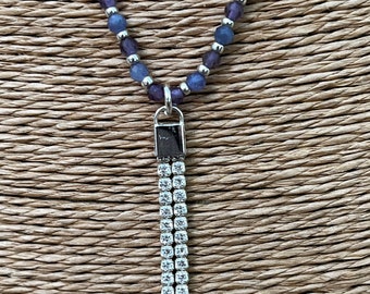 Amethyst and Tanzanite Gemstone Necklace