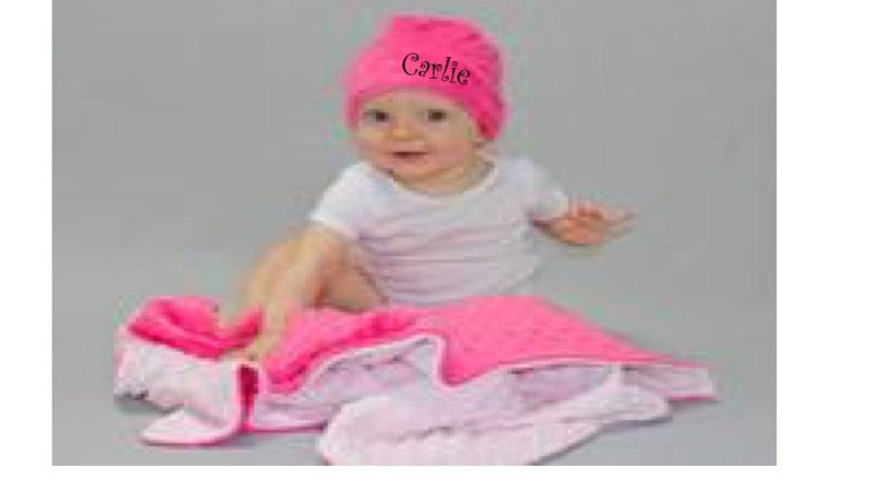 Minky Hat Toddler Gif Baby Girl Gift Baby Boy Gift Personalized Baby Hat Baby Gift Toddler Beanie Hats Baby shower gift