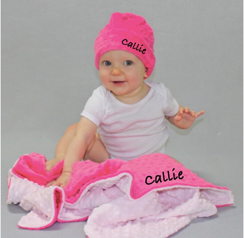 Minky Hat Toddler Gif Baby Girl Gift Baby Boy Gift Personalized Baby Hat Baby Gift Toddler Beanie Hats Baby shower gift