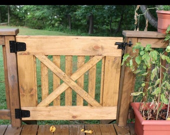 Rustic Indoor Outdoor Hybrid Open Slat Farmhouse Gate With Etsy