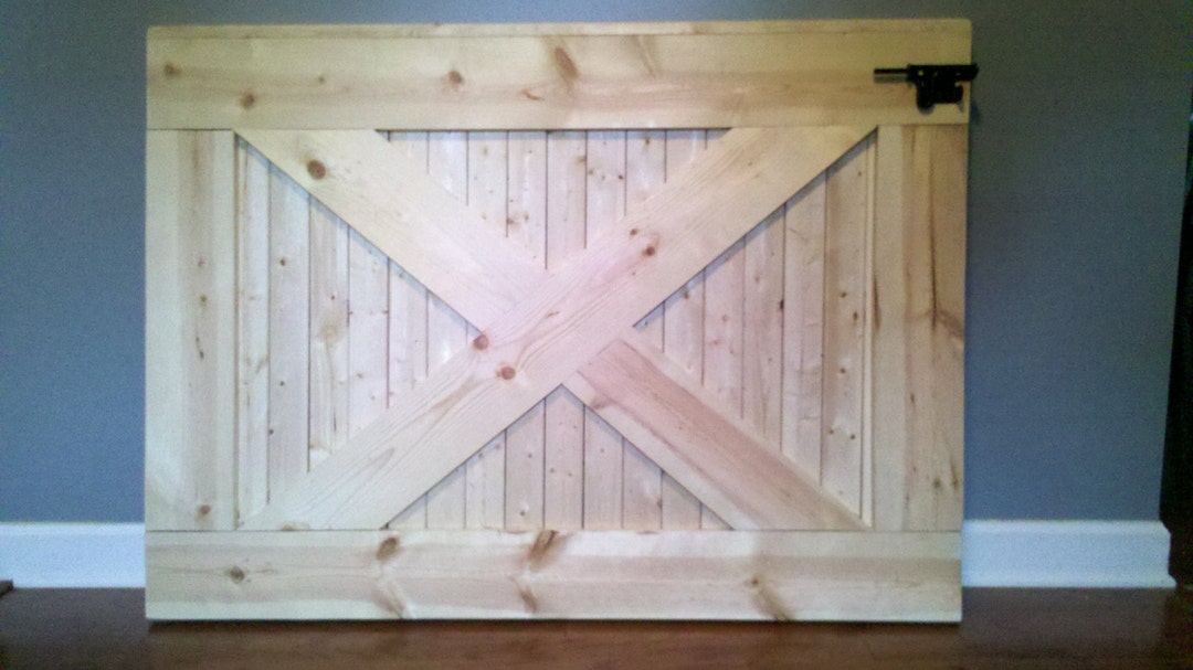Custom Handmade Wooden Baby Gate: Farmhouse Style, Unfinished