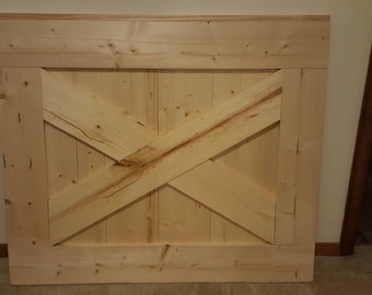 Custom, handmade farmhouse wooden baby/ dog gate. Ready for paint or stain, already sanded with mounting hardware and latch included.